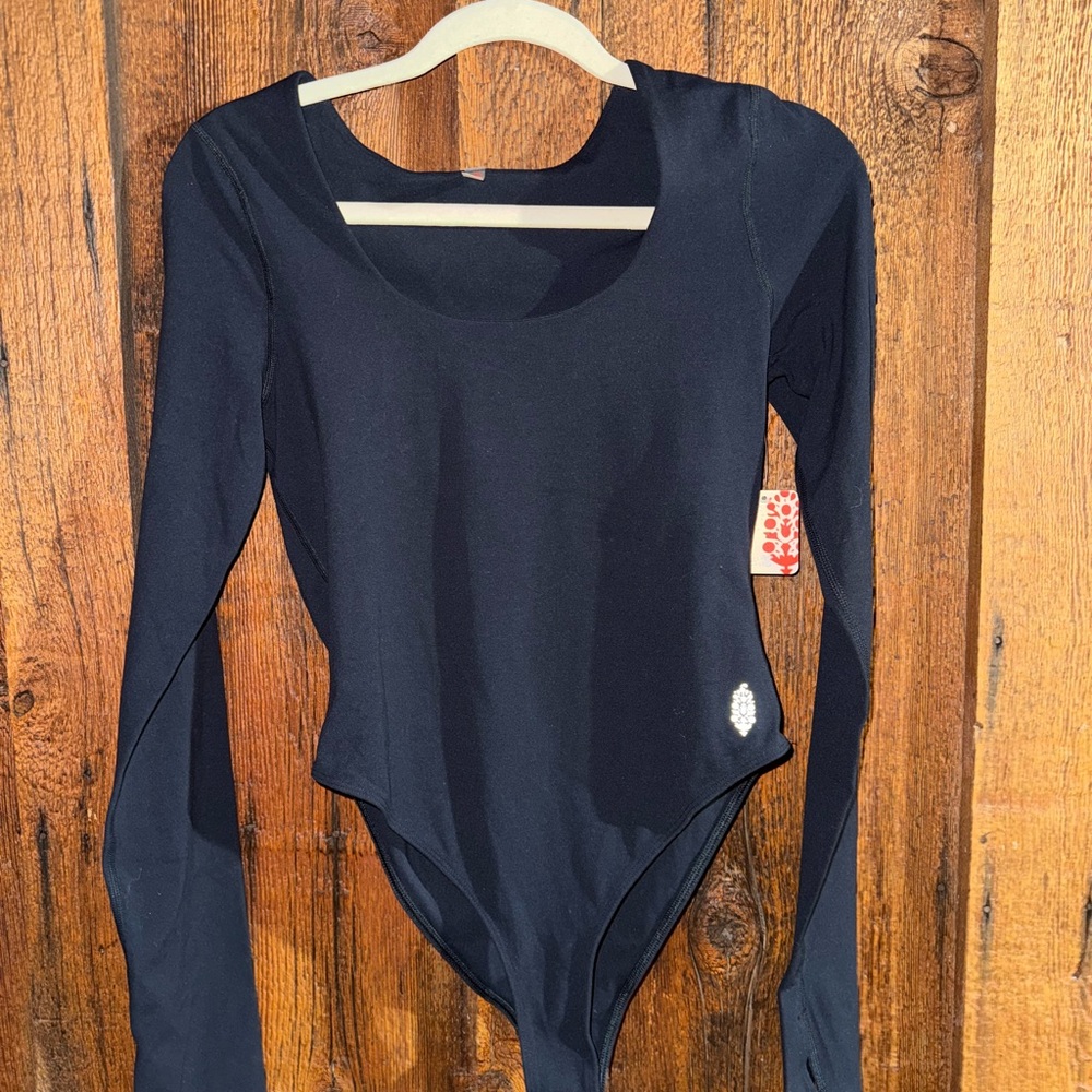 FP Movement by Free People Black Bodysuit